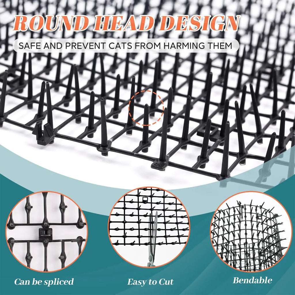 2M Dog Cat Scat Mat Animal Deterrent Repellent Plastic Scarer-Spike Tool Polypropylene Anti Cat Mat Household Garden Tools