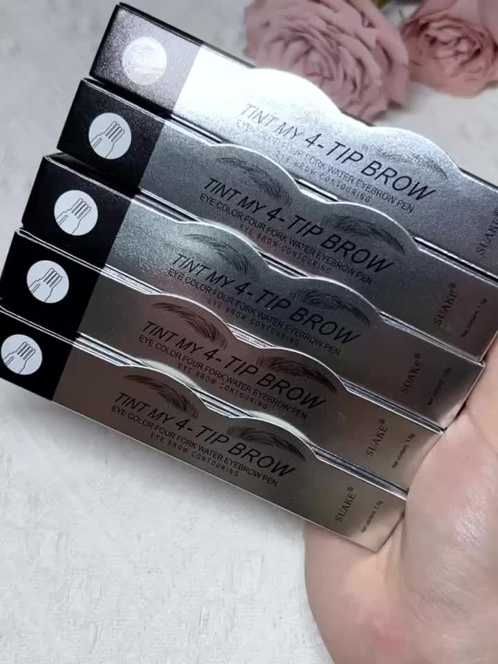 1pc Waterproof Eyebrow Pen - Microblading Eyebrow Pencil with a Micro-Fork Tip Applicator - Creates Natural Looking Brows Makeup Effortlessly