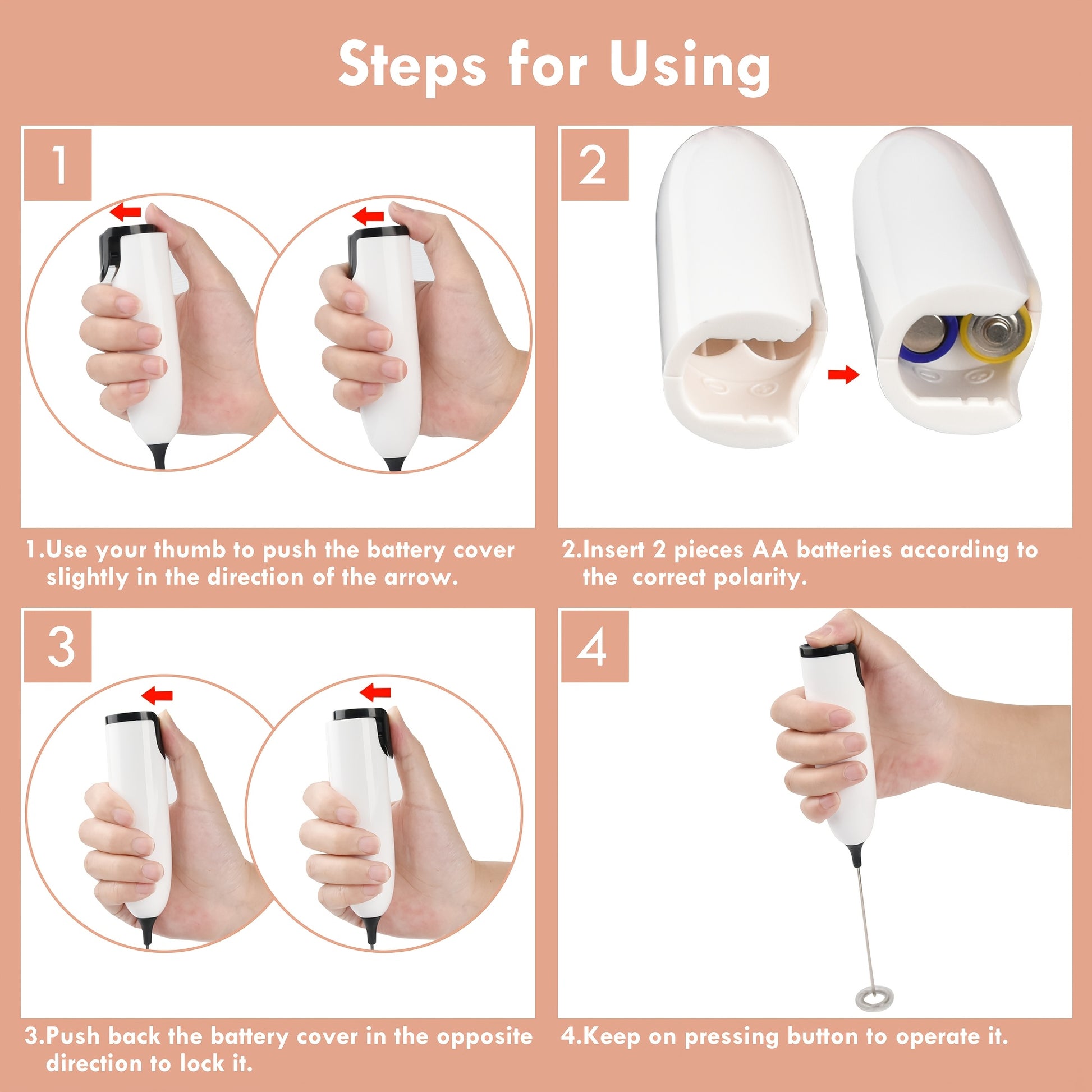 Electric Milk Frother For Perfectly Frothed Coffee And Creamy Cappuccinos Non-Battery