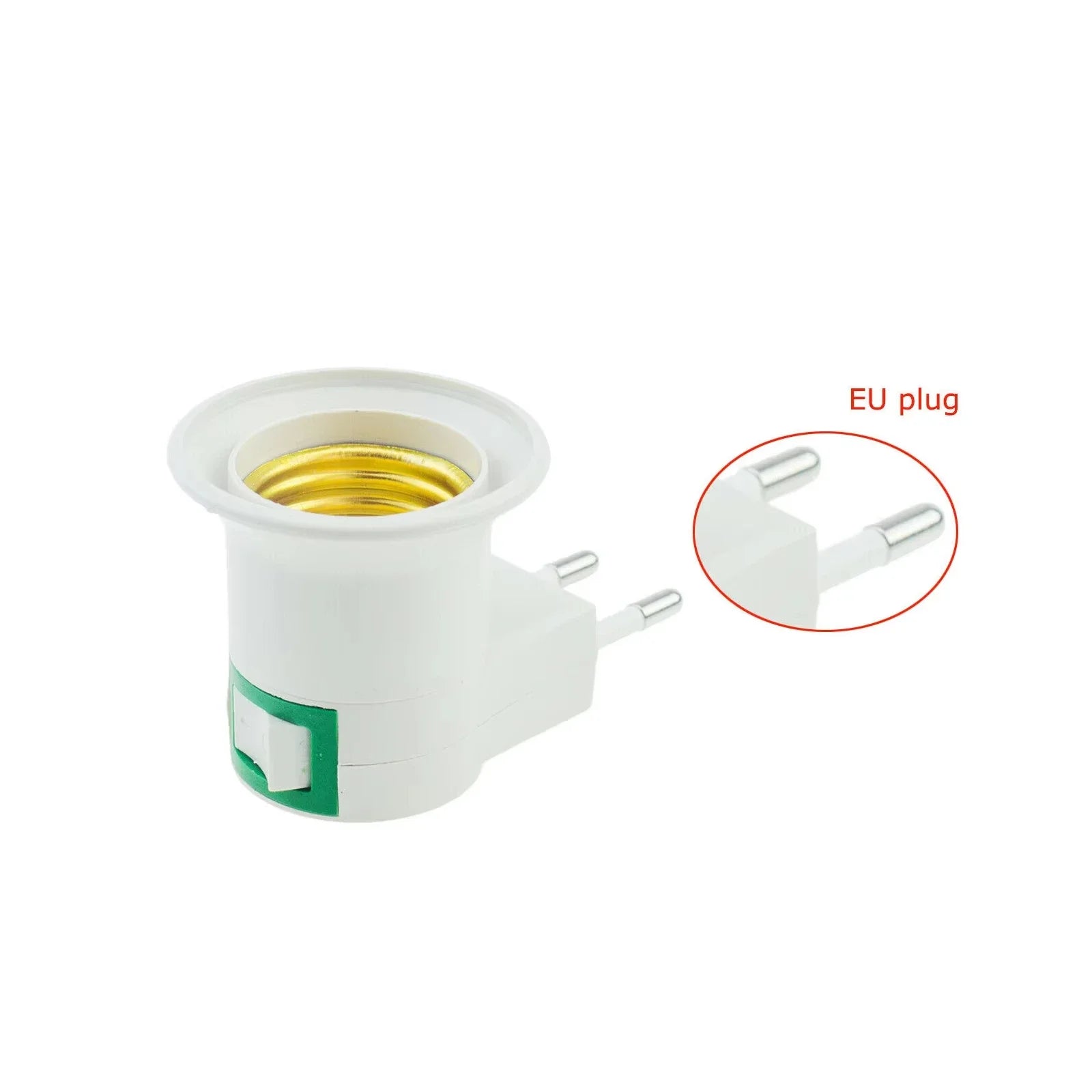 1 Pcs E27 Light Lamp Bulbs Socket Base Holder with Switch  EU/US Plug Adapter ON/OFF Standard Screw-in Socket Outlet Converter