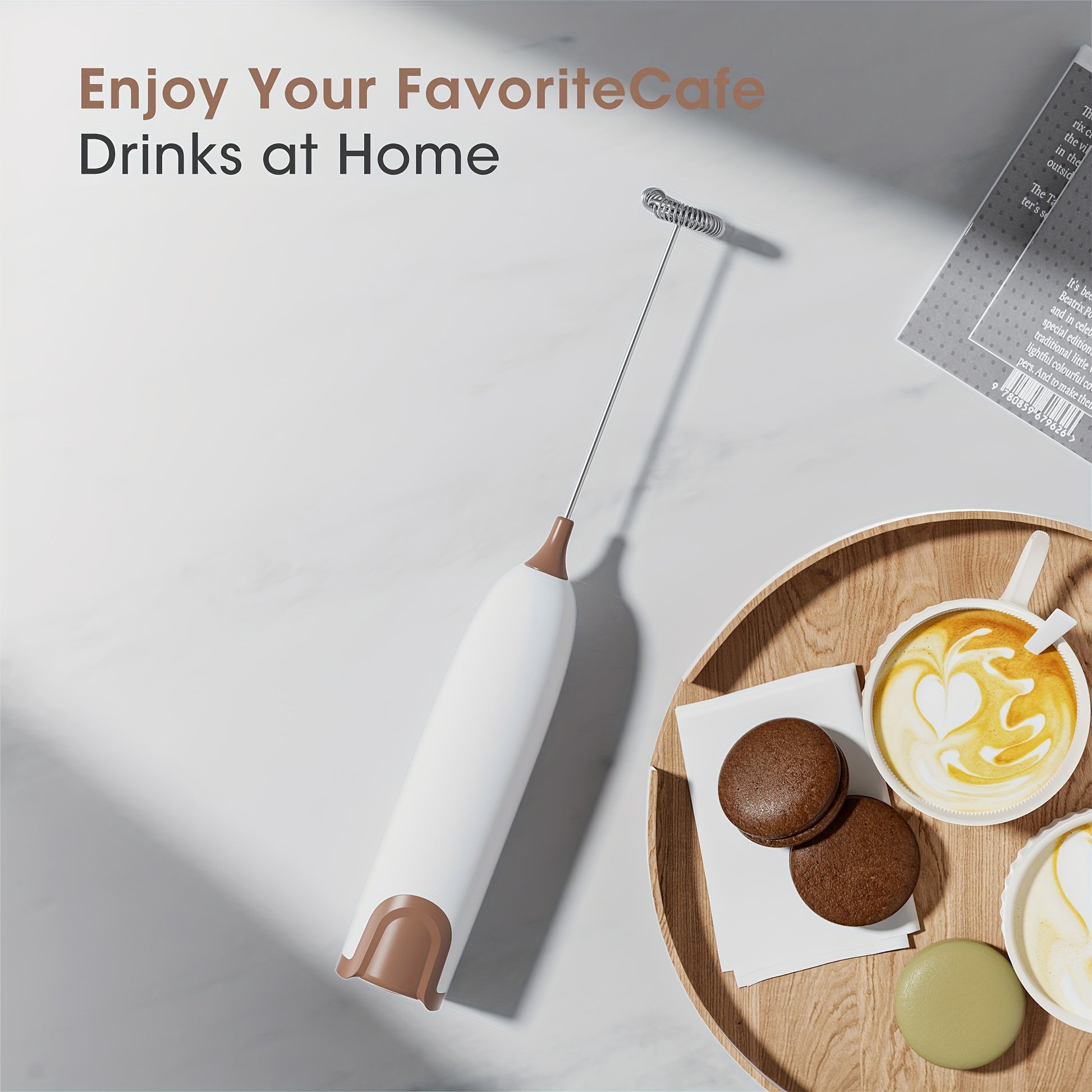 Electric Milk Frother For Perfectly Frothed Coffee And Creamy Cappuccinos Non-Battery