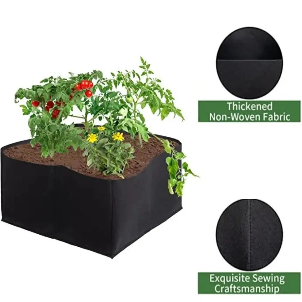 Square Felt Growing Bucket Plant Growth Bag Multi-Functional Vegetable Plant Non-Woven Felt Growing Bag