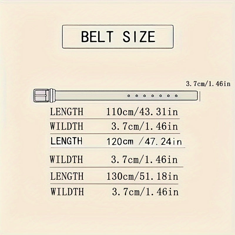 [High-quality Cowhide Leather Belt] Fashionable Leather Belt For Men, Perfect For Casual Or Business Attire, With An Automatic Buckle And No Teeth Design, Suitable For Young And Middle-aged Gentlemen, Made Of High-quality Cow