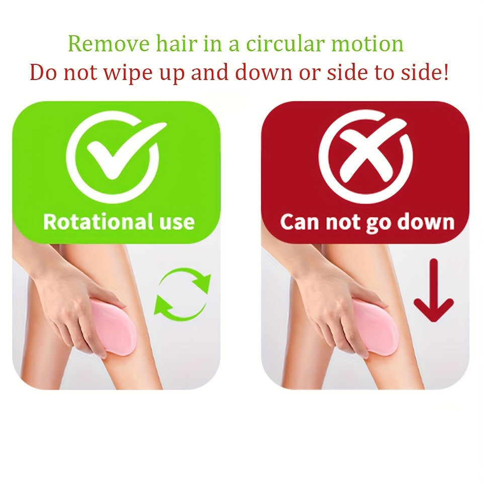 [Reusable Painless Hair Eraser] Waterproof Nano Hair Eraser for Men & Women - Scent-Free, Reusable & Washable, Painless Exfoliator for Smooth Skin on Back, Arms, Legs & Bikini Area, Portable Epilator with Purple Handle