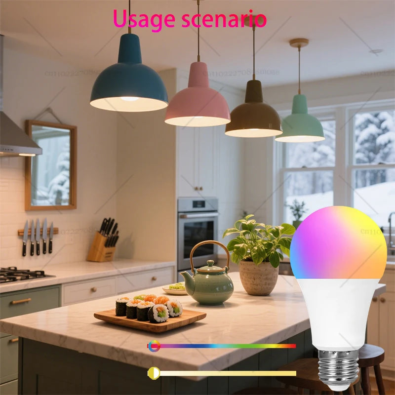 E27 RGB LED Light Bulb 220V with IR Remote 24 Control Color Changing Multicolor Lamp Spotlight for Bedroom Party Home Decor