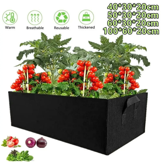 Square Felt Growing Bucket Plant Growth Bag Multi-Functional Vegetable Plant Non-Woven Felt Growing Bag
