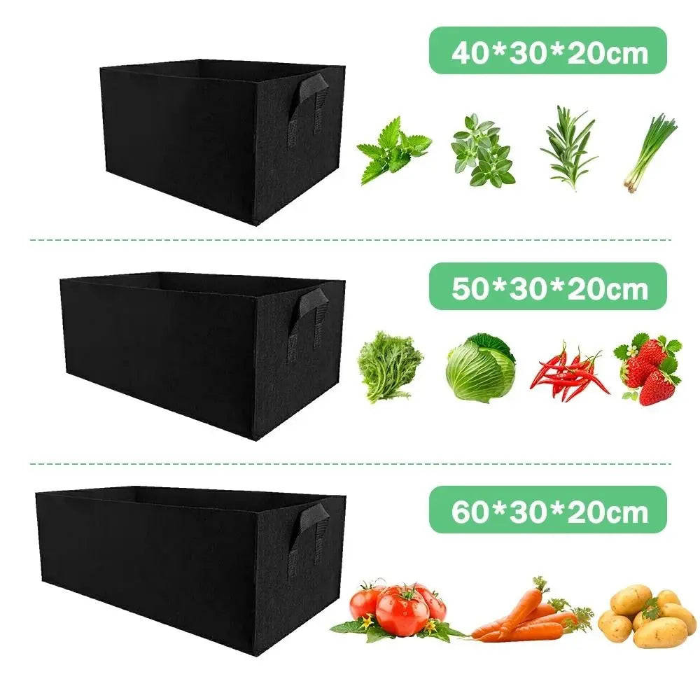 Square Felt Growing Bucket Plant Growth Bag Multi-Functional Vegetable Plant Non-Woven Felt Growing Bag