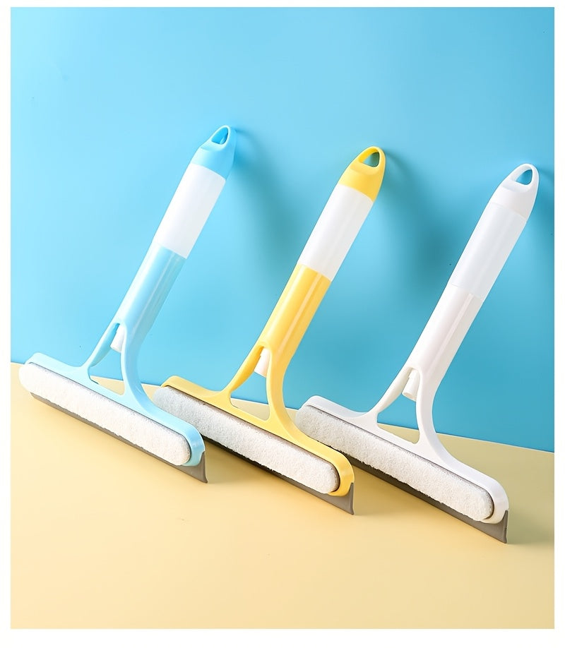 [Glass Cleaning Tool] 3-In-1 Multi-Functional Glass Cleaning Tool with Sprinkler, Polypropylene (PP) Plastic, for Bathroom, Kitchen, Living Room, Bedroom, Toilet - Efficient Mirror And Window Scraper