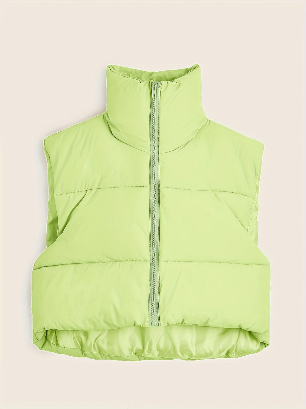 Women'S Sleeveless Vest - Vibrant Pink Slim-Fit Alternative Coat with Drawstring Hood, Zipper Front & Pockets for Fall/Winter Casual Wear, Casual Winter Wear | High Neckline Vest | Zippered Jacket