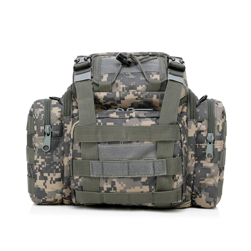 Outdoor Tactics Universal MOLLE Camo Fanny Pack Waterproof Hunting Fishing Bag Adjustable Cross-Body Luggage Camera Bag