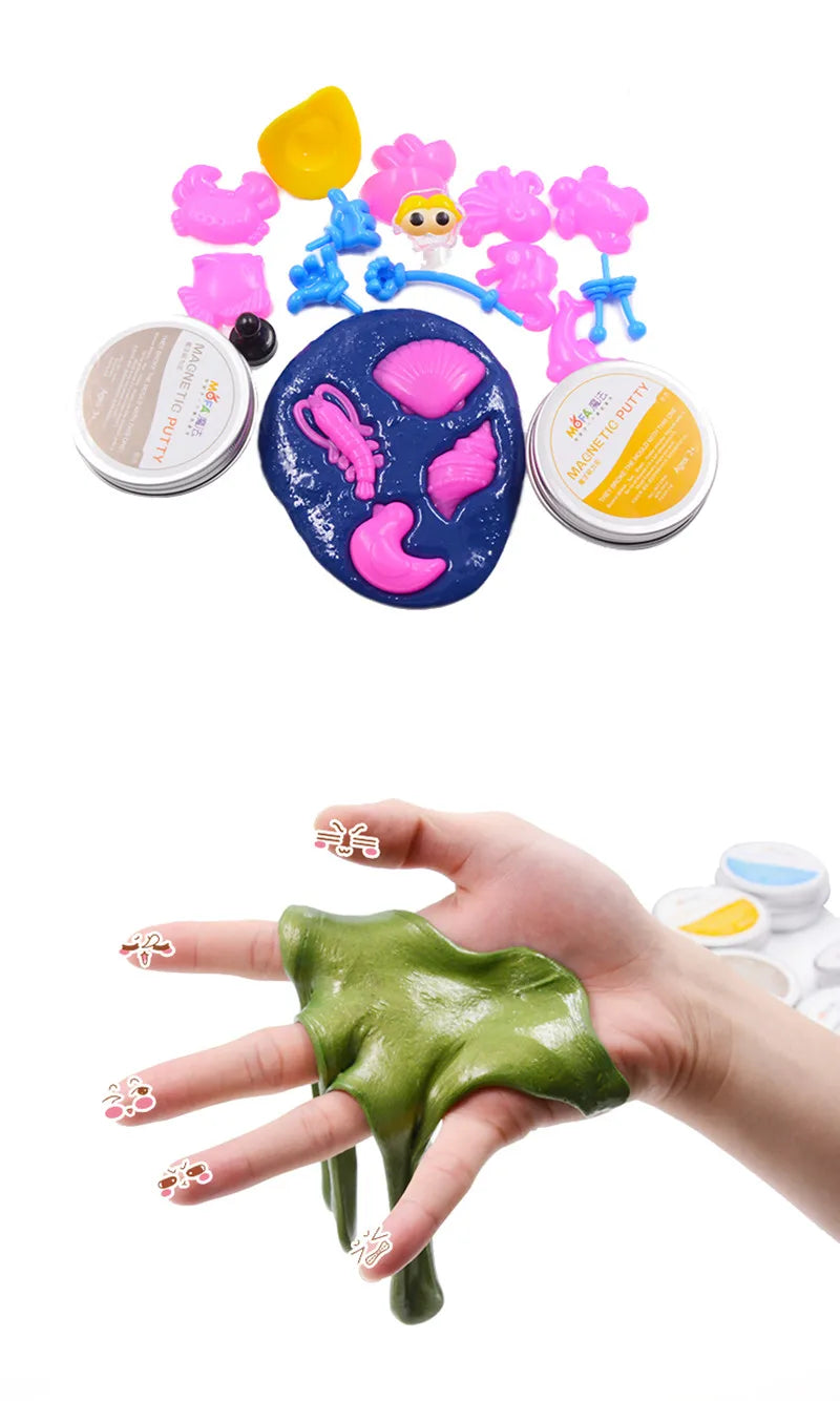DIY Playdough Plasticine Ferrofluid Magnetic Rubber Mud Magnet Clay toys slime accessories popular toys kids gifts