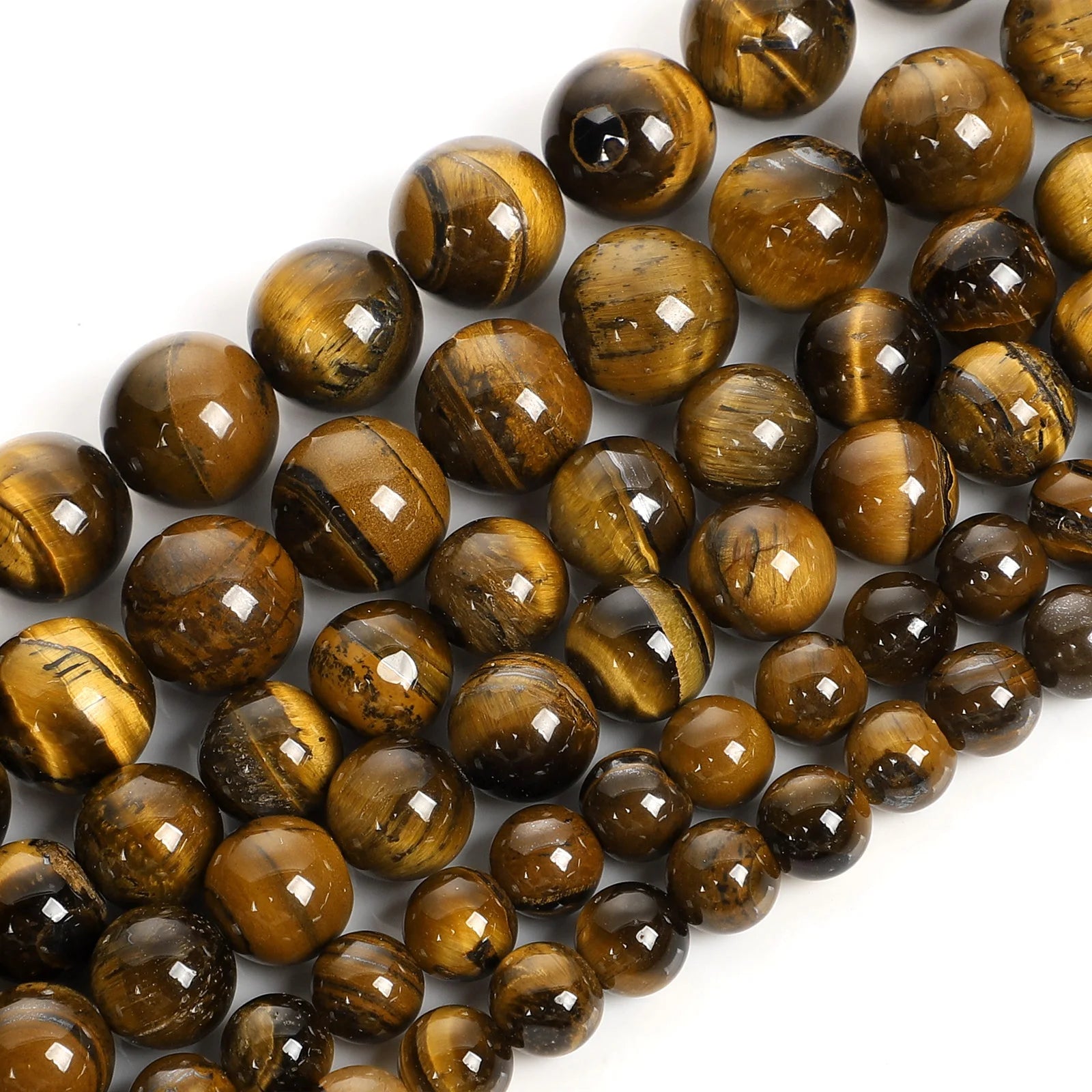 AAAAA Natural Stone Beads Yellow Tiger Eye Stone Round Loose Beads For Jewelry Making DIY Bracelet 14inch/Strand 4/6/8/10/12mm