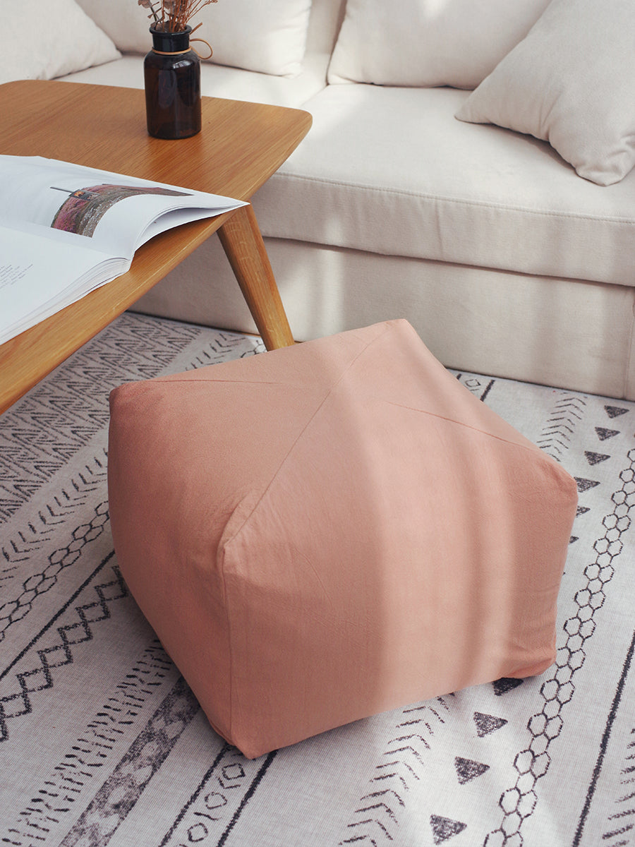 Cushion Floor Japanese Style Square Stool Tatami Floor Bay Window Bedroom Coffee Table Shoe Changing Stool Removable and Washable Household Cloth