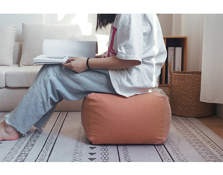 Cushion Floor Japanese Style Square Stool Tatami Floor Bay Window Bedroom Coffee Table Shoe Changing Stool Removable and Washable Household Cloth
