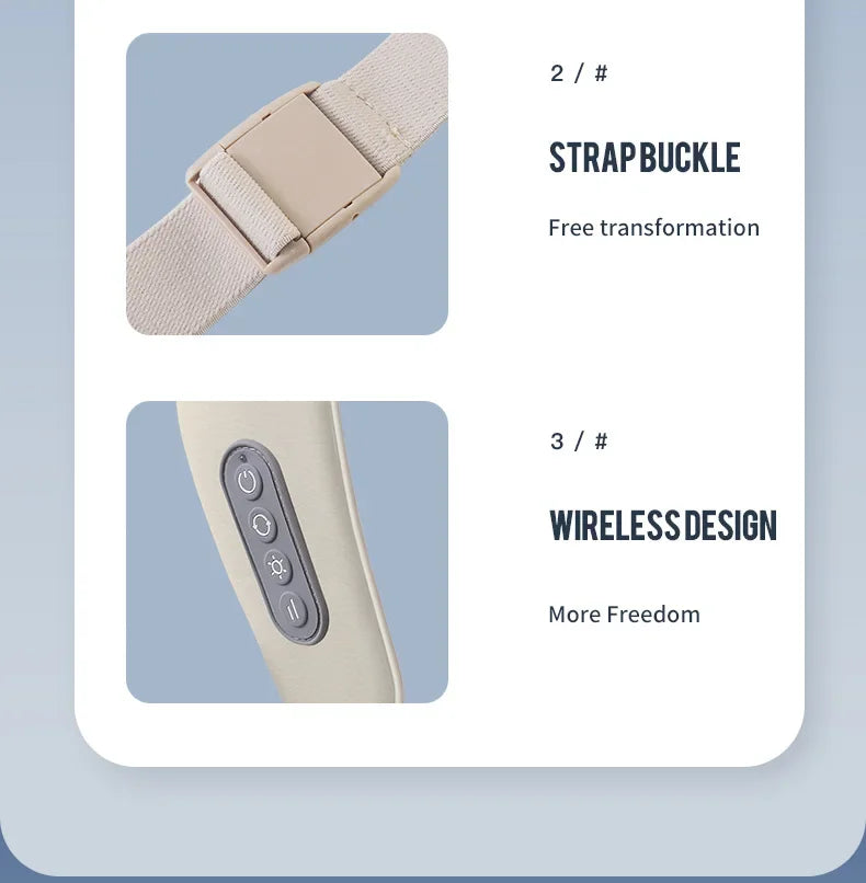 Wireless Neck And Back Massager Shoulder Kneading Massage Shawl Cervical Relaxing Trapezius Massager