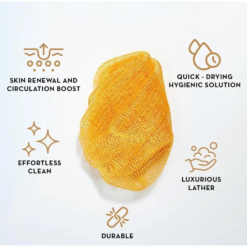 African Bath Rubbing Towel Exfoliating Net Sponge Cleansing Long Strip Bath Towel Instant Bath Ball Usage  Shower Cleaning Strip