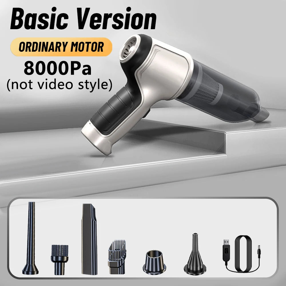 95000PA Home Appliance Car Vacuum Cleaner Wireless Handheld Car Vacuum Vacuuming And Blow 2 IN 1 Portable Strong Suction Cleaner