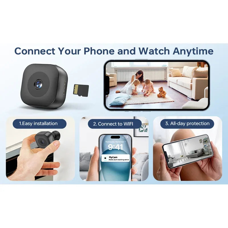Xiaomi Mini 4K HD Camera WiFi Wireless Monitoring Security Protection Remote Monitor Camcorders Video Surveillance Smart Home