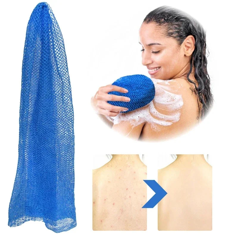 African Bath Rubbing Towel Exfoliating Net Sponge Cleansing Long Strip Bath Towel Instant Bath Ball Usage  Shower Cleaning Strip