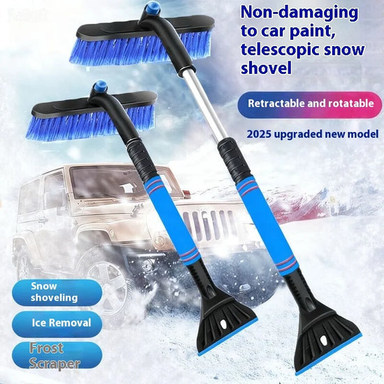 Snow Removal Brush, Car Snow Shovel, Ice Scraper, Snow Removal Tool, Defrosting Shovel, Snow Scraper, Four-In-One