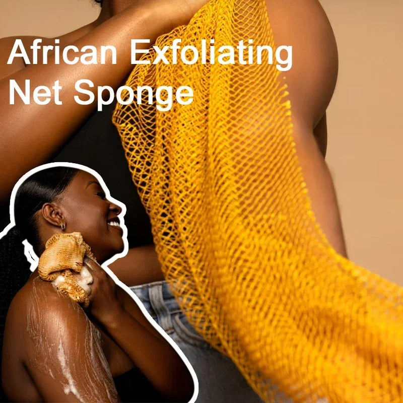 African Bath Rubbing Towel Exfoliating Net Sponge Cleansing Long Strip Bath Towel Instant Bath Ball Usage  Shower Cleaning Strip
