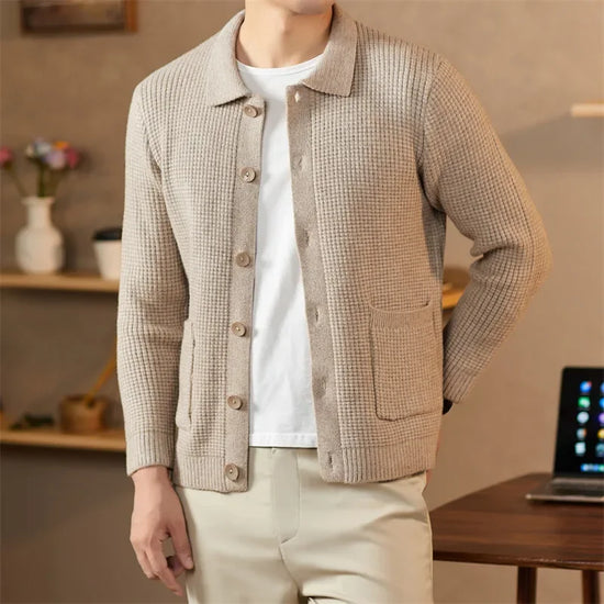 Cardigan Male Sweater Man Clothes Modern Slim Fit Lightweight Fabric Versatile Daily Wear Office Home Streetwear Chic Look New
