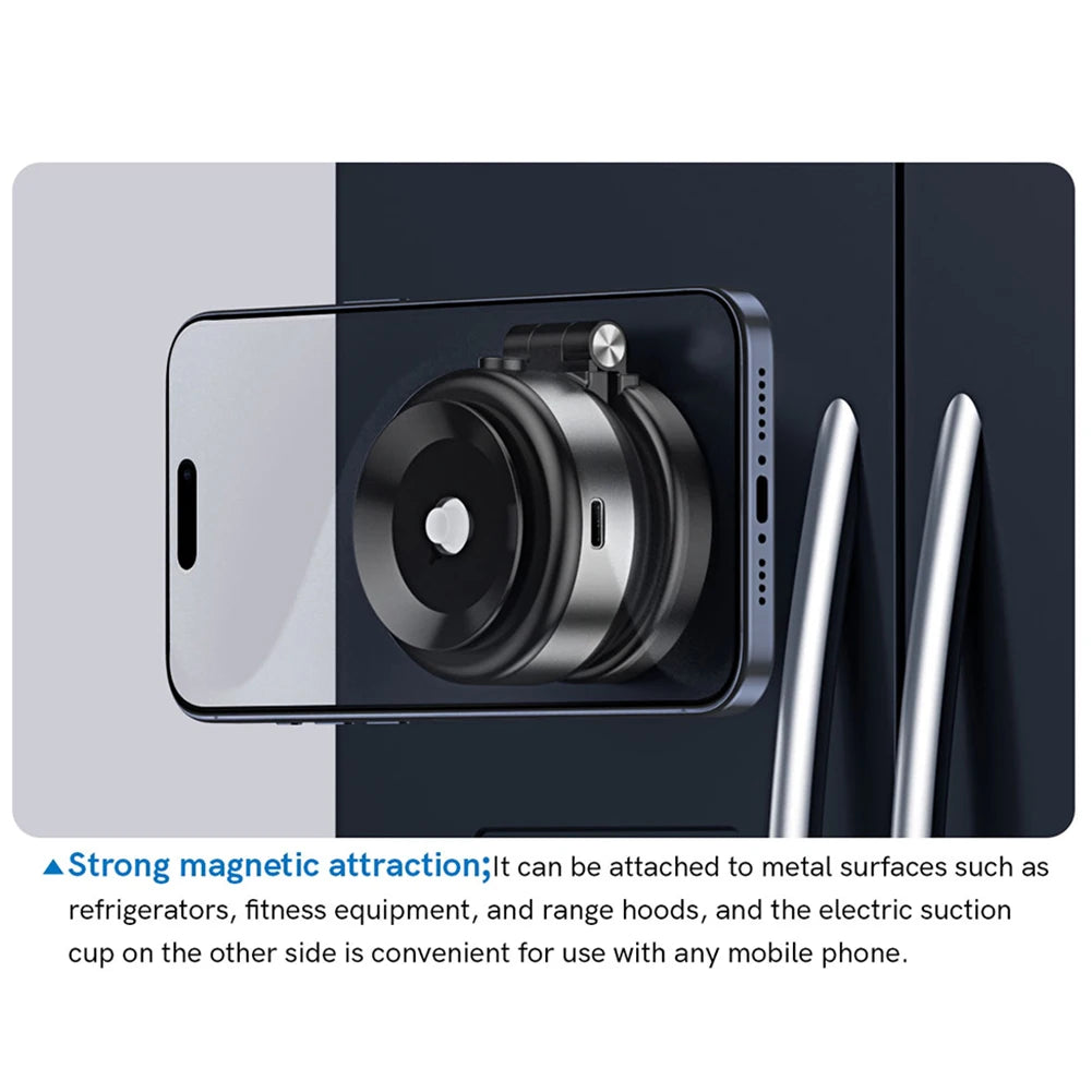 Magnetic Suction Cup Phone Mount for iPhone 16 15 14 Pro Max 360° Adjustable Vacuum Phone Holder for Car/Mirror/Smooth Surface