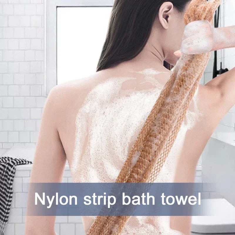 African Bath Rubbing Towel Exfoliating Net Sponge Cleansing Long Strip Bath Towel Instant Bath Ball Usage  Shower Cleaning Strip