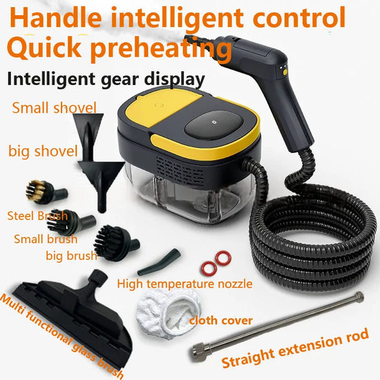 1.6L Handheld Steam Cleaner for Home, Multi-Purpose Portable Steamer for Floors, Tiles, Grout, Carpet, Windows 2500W Powerful