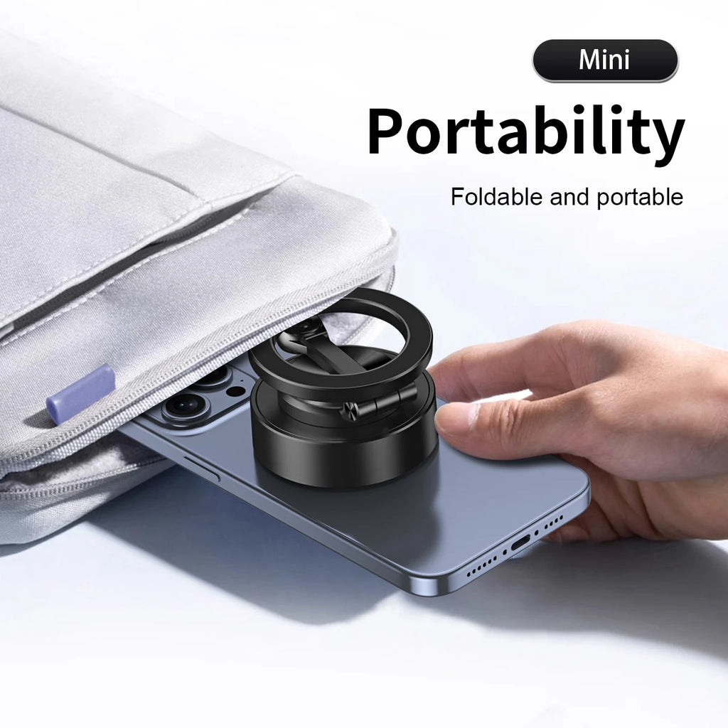 Double Sides Car Phone Holder Magnetic Vacuum Adsorption Bracket with Wireless Charger 360 degree Rotating Car Phone Stand