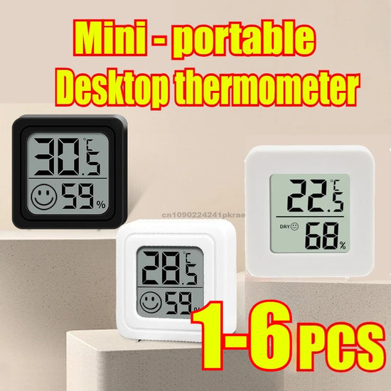 Digital thermometer Indoor Mini Temperature and Humidity Meter Bedroom Meter Portable Electronic Display Humidity and Tempera