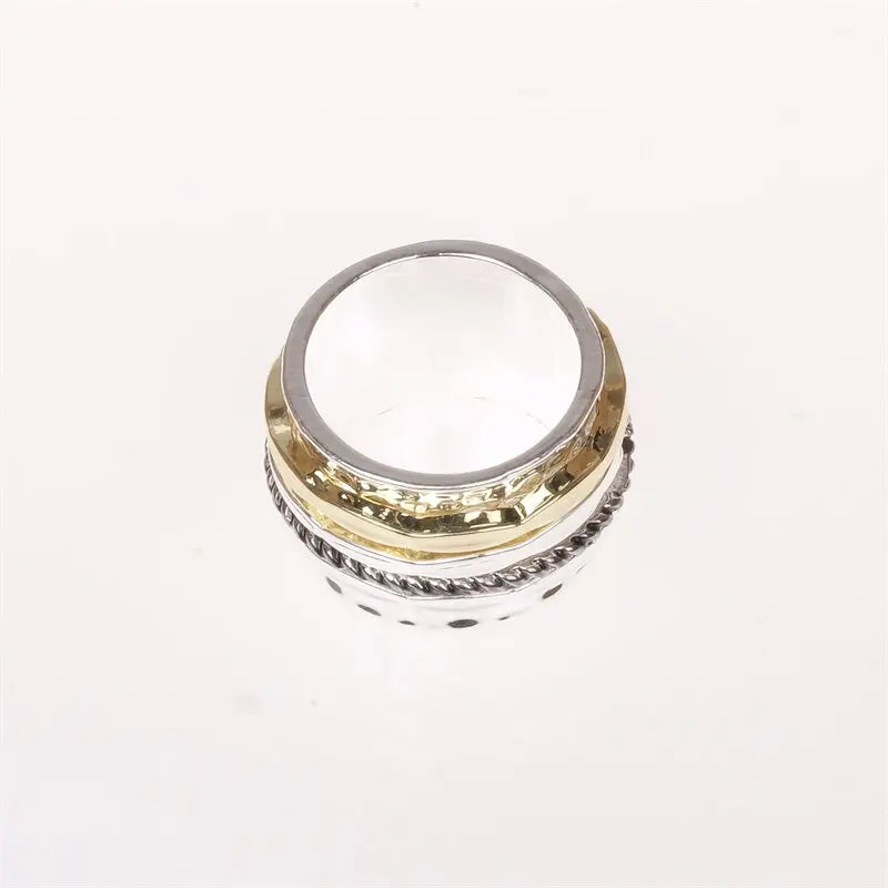 ANTIQUE DESIGN Meditation Statement Spinner Ring Jewelry