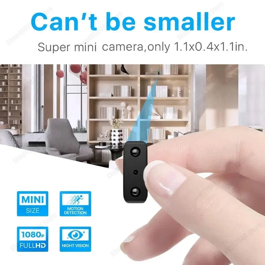 Smallest Mini Camera WIFI 1080P HD IR Night Vision Body Cam Built-in Battery IP Remote Monitoring Camcorders Invisible Espia Cam