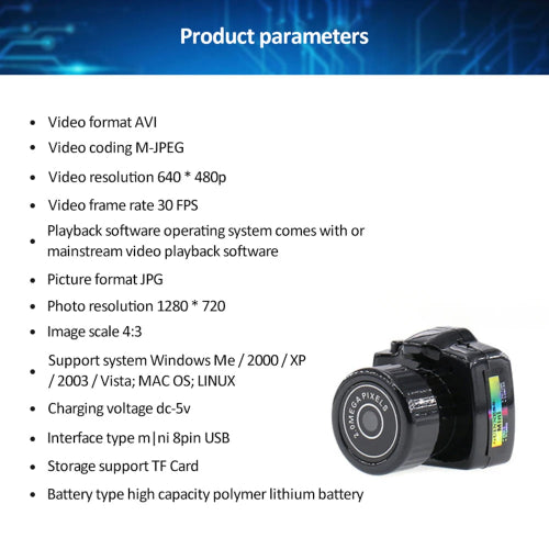 Y2000 Mini Camera Portable Audio Video Recorder Ultra Small Body Camera Sport DV DVR Security Protection Surveillance Camcorder