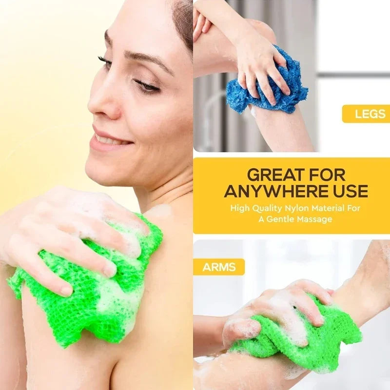 African Bath Rubbing Towel Exfoliating Net Sponge Cleansing Long Strip Bath Towel Instant Bath Ball Usage  Shower Cleaning Strip