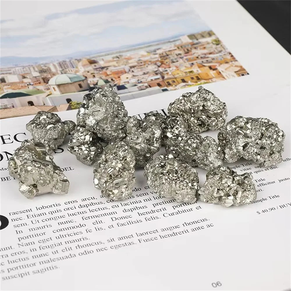 High-quality Pyrite Raw Tumbled Natural Tumbled Stones Crystals Healing Collection Enthusiasts Gifts Gemstones