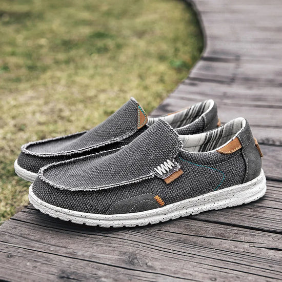 Summer Breathable Sneakers Men Canvas Shoes Slip On Loafers Men Comfty Casual Men Shoes Lightweight Flats Men Walking Zapatos