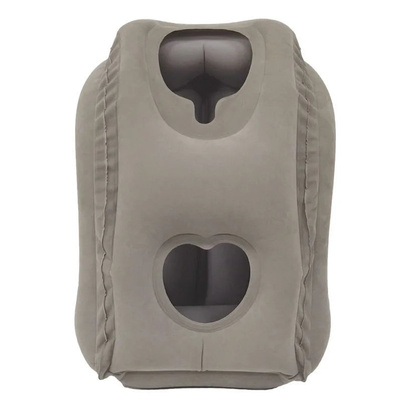Inflatable Travel Pillow Portable Headrest Sleeping Bag Cushion Chin Neck Support for Outdoor Airplane Train Office and Home Use