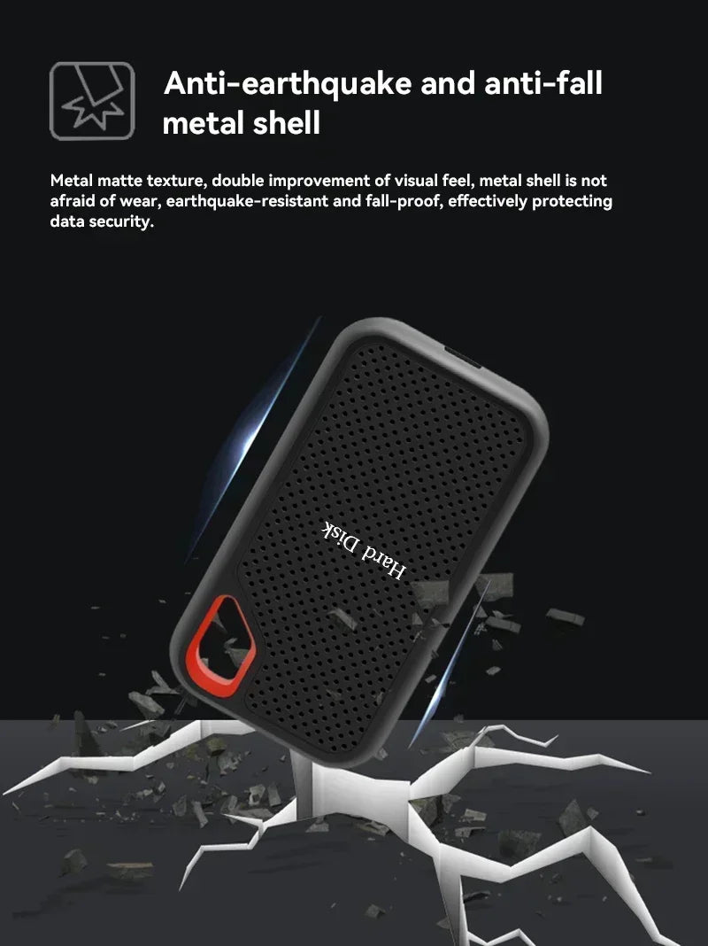Portable SSD 256TB High Speed Hard Drive 1/2TB Type-C Solid Disk USB3.1 External ssd Original Hard Disk for Phone/Loptop/PC/Mac