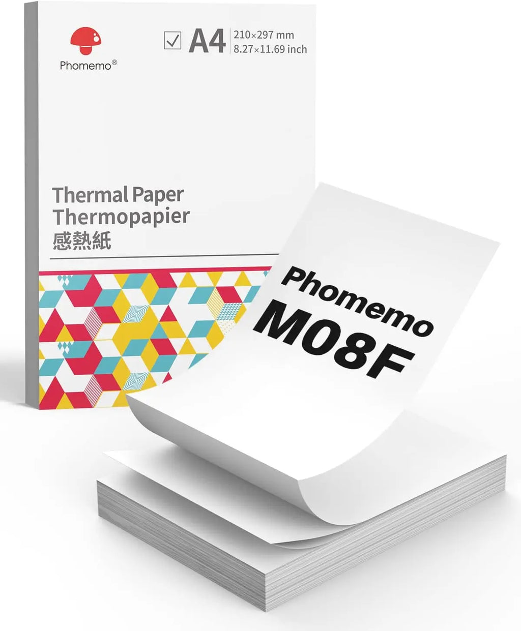 Phomemo M08F A4 Thermal Paper for M08F, PJ762/PJ763MFi, MT800/MT800Q, A4 Portable Printers, M08F Printer Paper, 8.27" x 11.69"