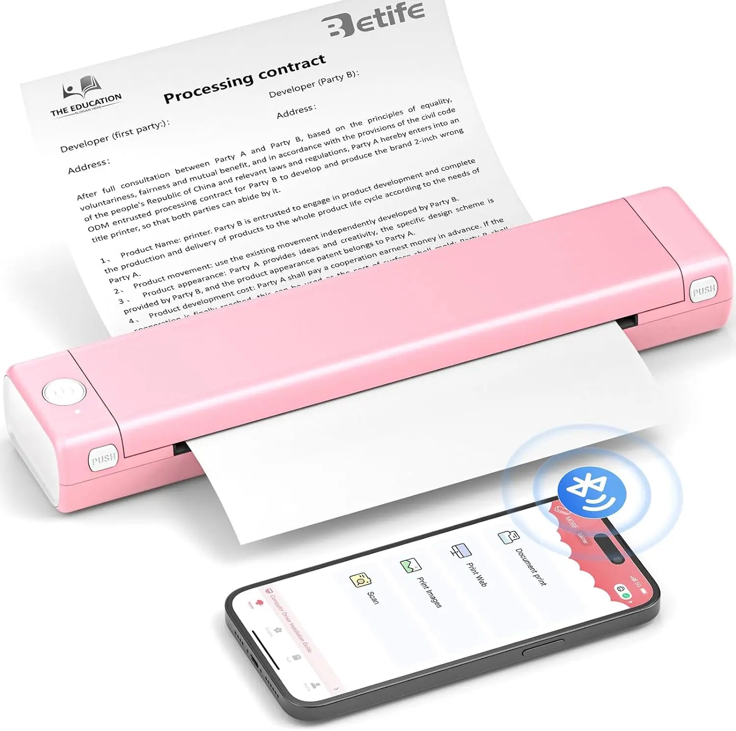 Phomemo M08F A4 Thermal Paper for M08F, PJ762/PJ763MFi, MT800/MT800Q, A4 Portable Printers, M08F Printer Paper, 8.27" x 11.69"