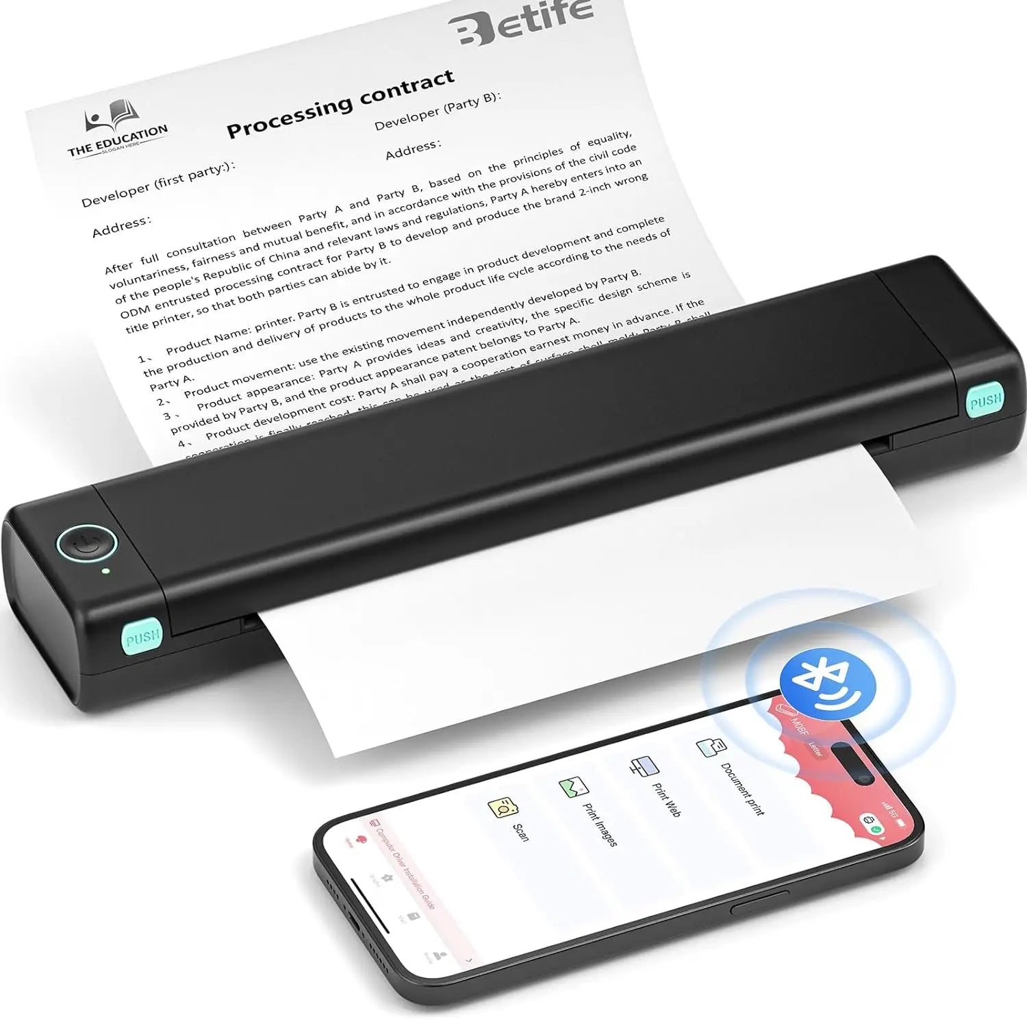 Phomemo M08F A4 Thermal Paper for M08F, PJ762/PJ763MFi, MT800/MT800Q, A4 Portable Printers, M08F Printer Paper, 8.27" x 11.69"