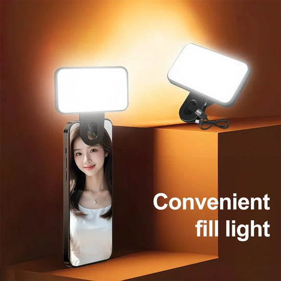 Mini Selfie Fill Light Rechargeable 3 Modes Adjustable Brightness Portable For Mobile Phone Computer LED Fill Light