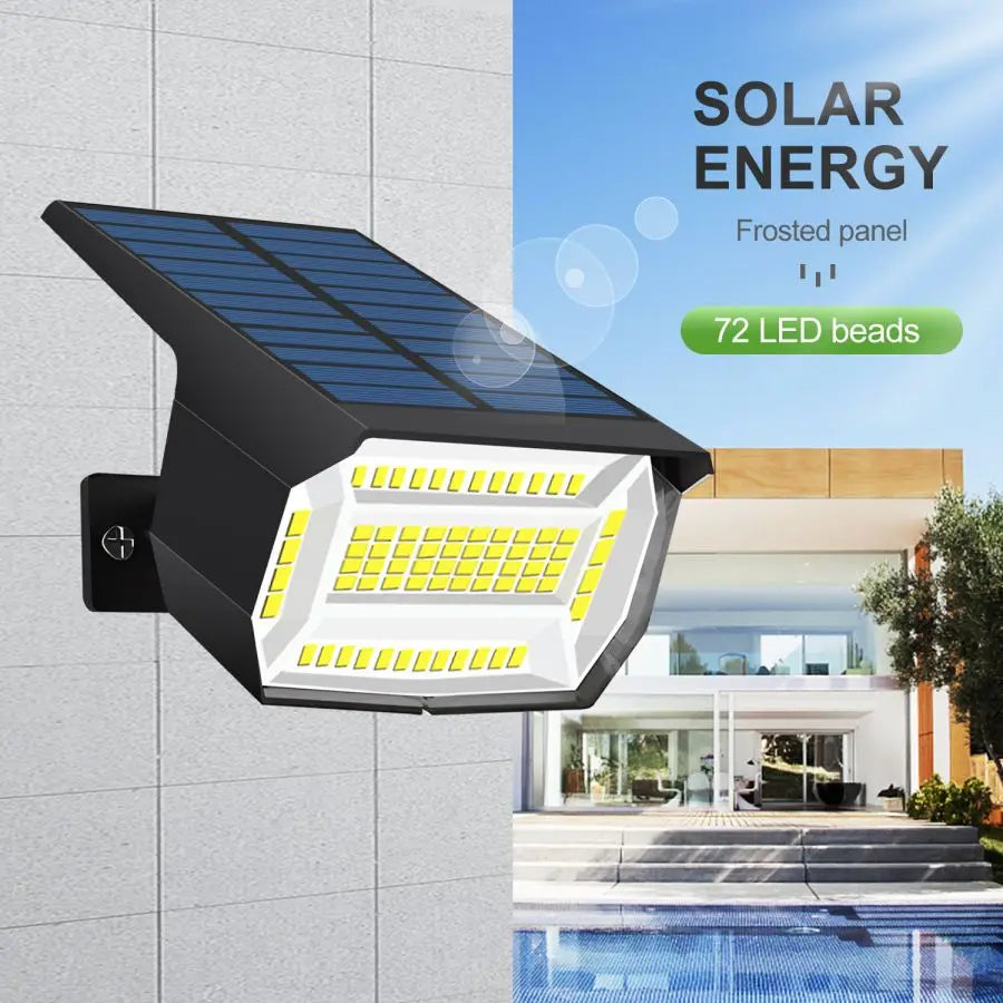 72/68 LED Solar Landscape Lights Outdoor IP65 Waterproof Solar Light with 3 Modes Solar Garden Spotlight for Yard Lawn Walkway
