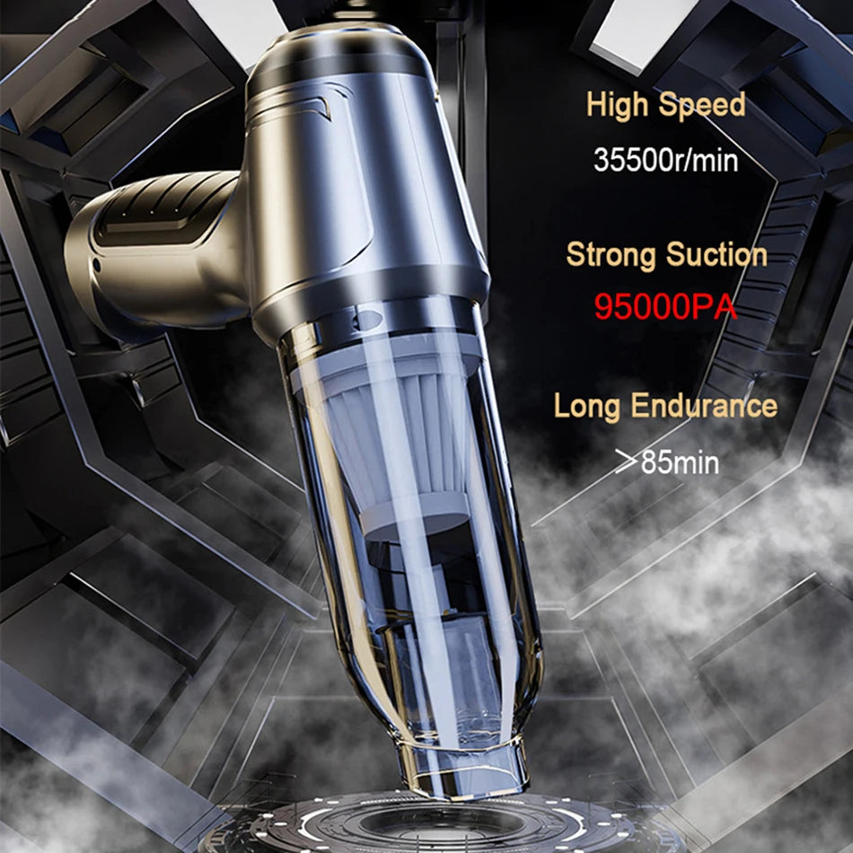 Wireless Car Vacuum Cleaner Strong Cordless Cleaner Suction Handheld Auto Vacuum Home&Car Dual Use MiniVacuum Cleaner Appliance