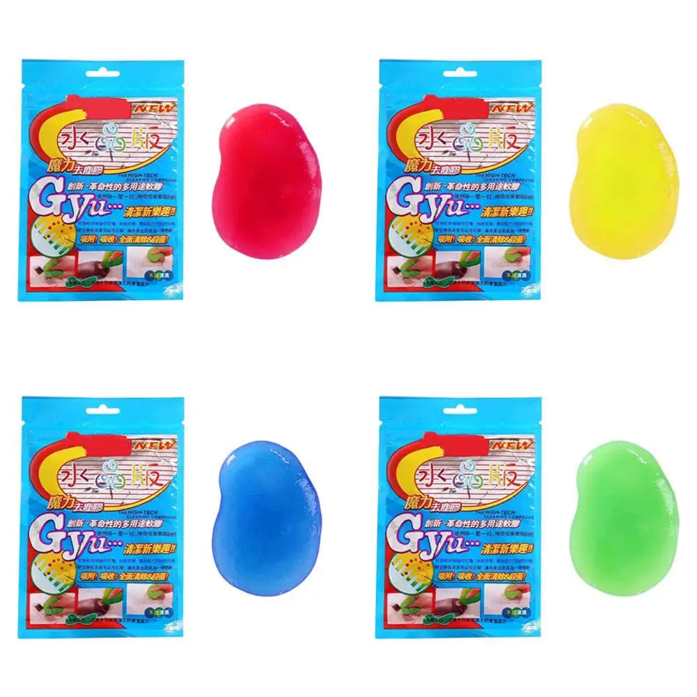 4-colours Car Cleaning Gel Reusable Keyboard Cleaner Vent Cleaner Slime Dust Dirt Removal Multiuse Air Gel Automobile Tool D3B4