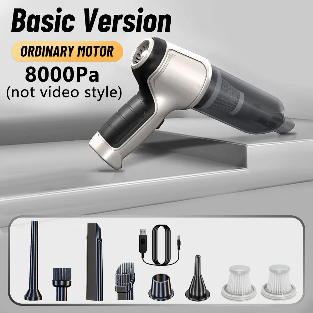 95000PA Home Appliance Car Vacuum Cleaner Wireless Handheld Car Vacuum Vacuuming And Blow 2 IN 1 Portable Strong Suction Cleaner