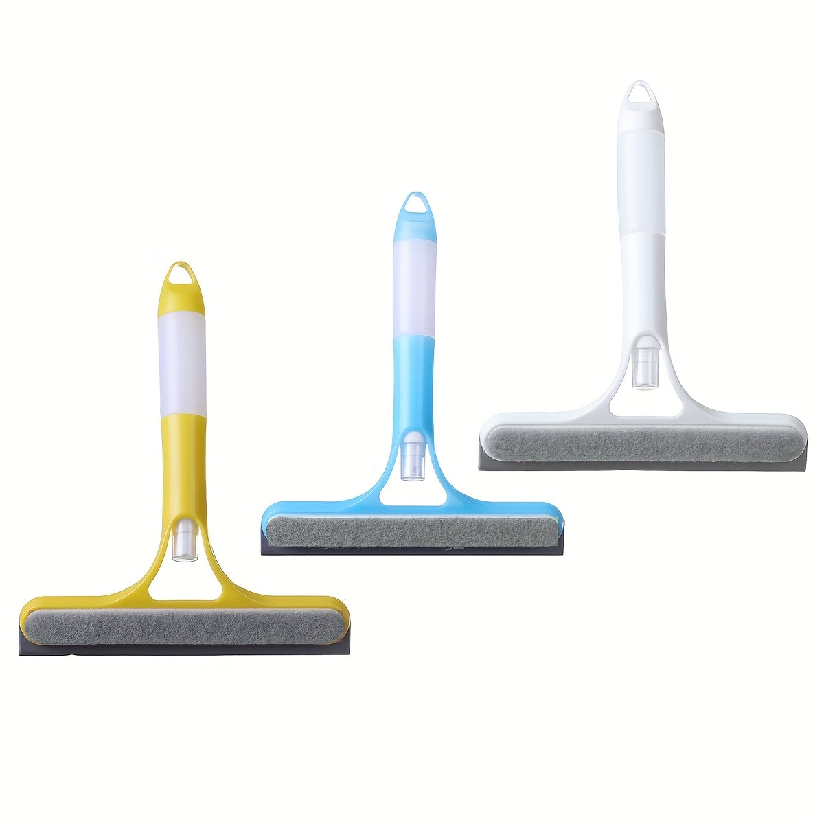 [Glass Cleaning Tool] 3-In-1 Multi-Functional Glass Cleaning Tool with Sprinkler, Polypropylene (PP) Plastic, for Bathroom, Kitchen, Living Room, Bedroom, Toilet - Efficient Mirror And Window Scraper