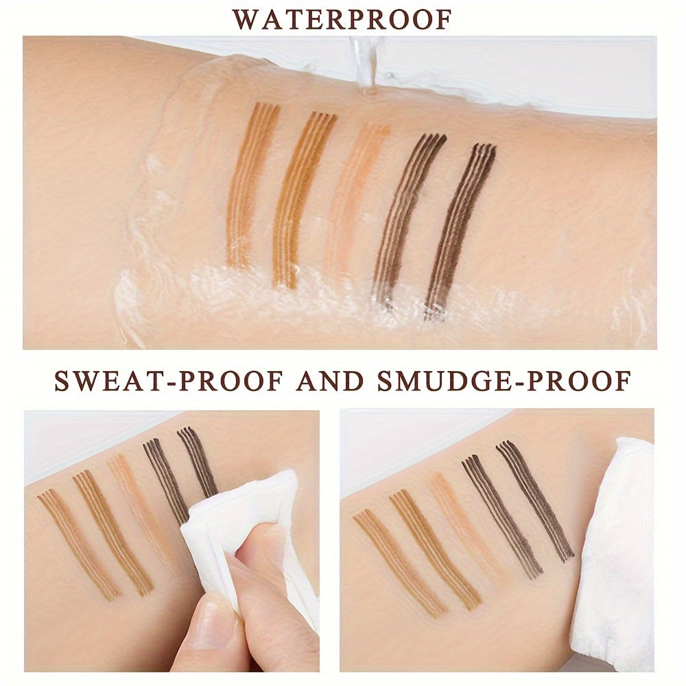 1pc Waterproof Eyebrow Pen - Microblading Eyebrow Pencil with a Micro-Fork Tip Applicator - Creates Natural Looking Brows Makeup Effortlessly