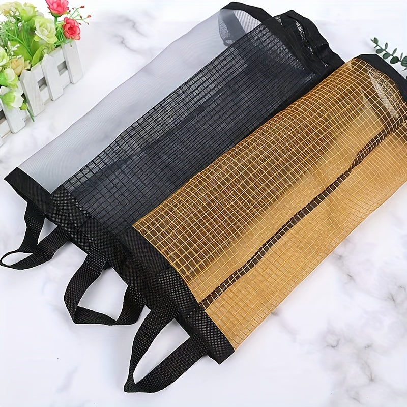 Plastic Bag Organizer 1/10pcs, Hanging Mesh Storage Dispenser, Foldable, Breathable, Washable Hanging Trash Bag Holder, Multiple Colors Available, Suitable for Kitchen Plastic Bag Storage